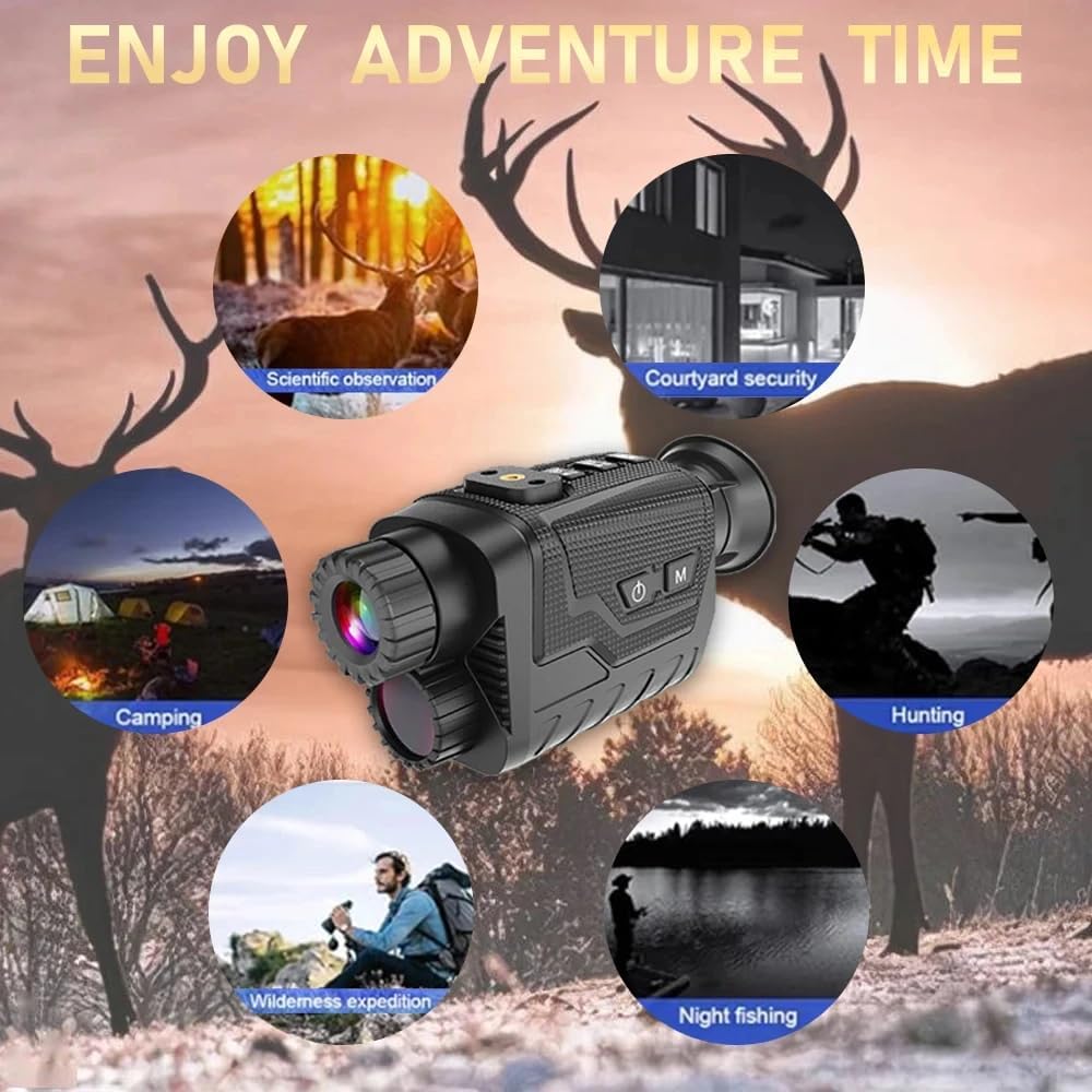 Head-Mounted Night Vision Goggles - Rechargeable Hands Free Night Vision Binoculars Goggles,1312FT Digital Infrared Viewing for Adults