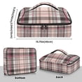 thumbnail image 3 of Iauyy Casserole Carrier for Hot Food Insulated Casserole Travel Carry Bag with Lid Food Warmer Bag for Party/Picnic,Gray and White Checkered Pattern, 3 of 7