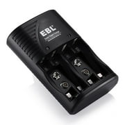 EBL Battery Charger for AA AAA 9V NiMH NiCD Rechargeable Batteries