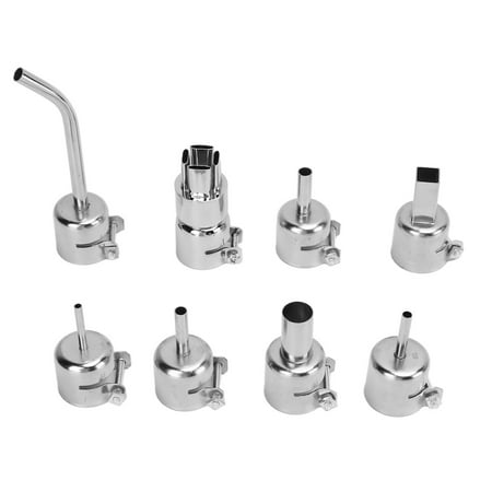 

8PCS Hot Air Gun Nozzle Zinc Alloy Desoldering Nozzle Assortment Soldering Station Repair Tool