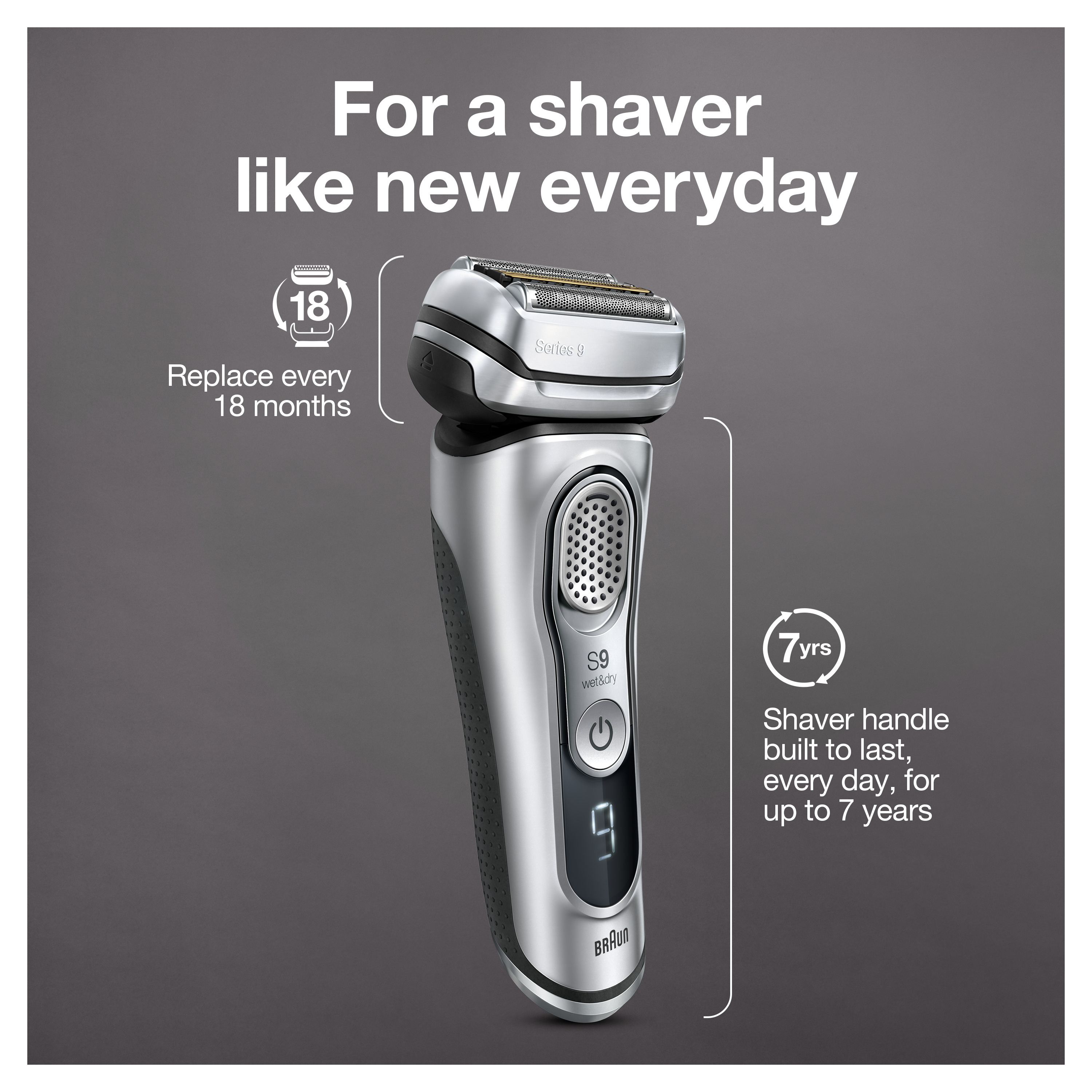 Braun Series 9 9330s Mens Wet Dry Electric Shaver with Charging Stand ...