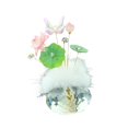 thumbnail image 1 of Accesorios de interior de flores de cristal Adornos para coche Artesanía Flores de cristal Loto de peluche, 1 of 9