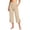Beige, variant on Women's Summer Solid Yoga 7/8 Capri Leggings, Split Hem Pocket Design, Breathable Stretch Cropped Pants for Gym Workout Daily Wear Black S