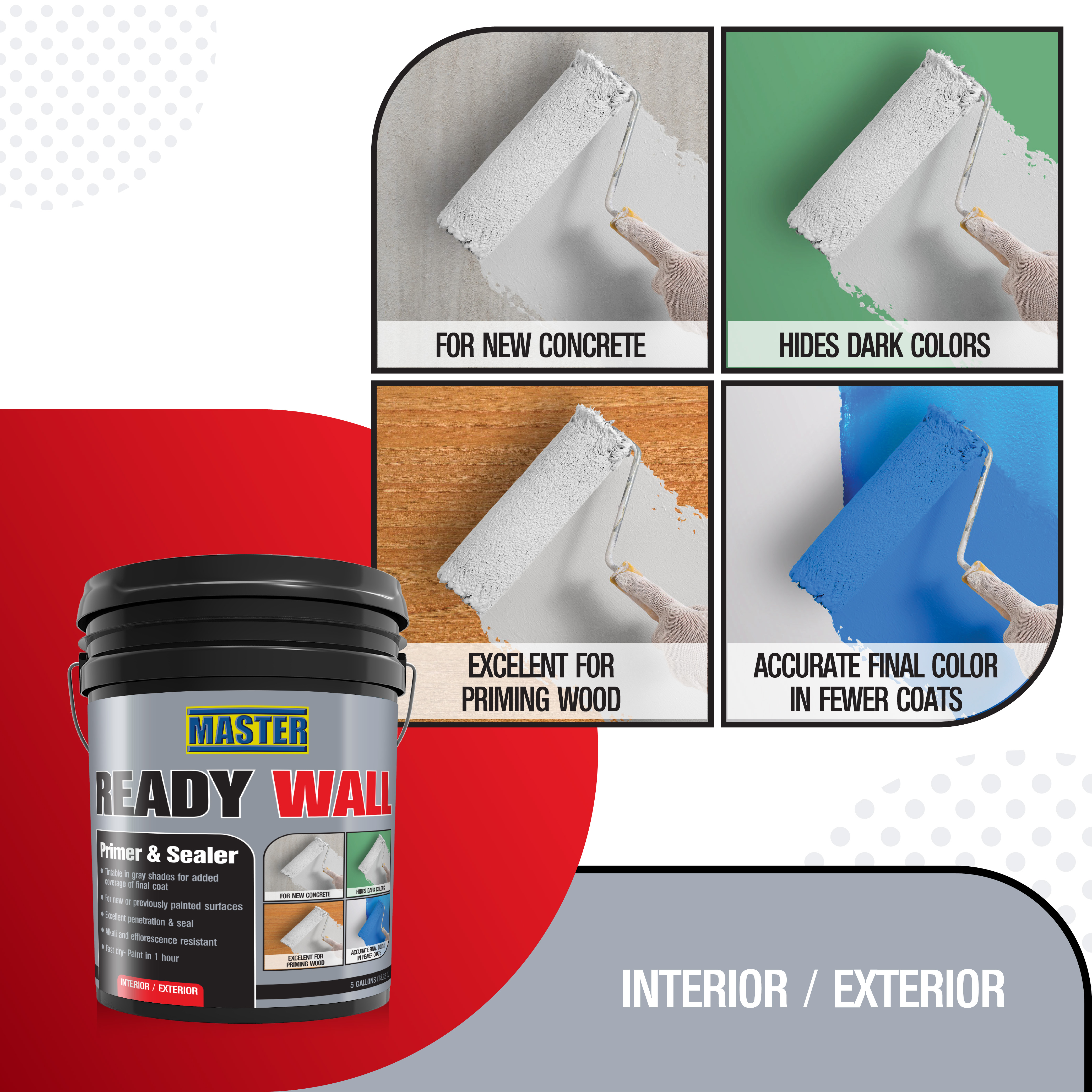 Master Paints Ready Wall Primer and Sealer 5Gl