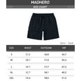 thumbnail image 6 of MADHERO Men's Swim Trunks Lightweight Casual Beach Shorts Classic Drawstring Shorts Navy Blue Size M, 6 of 6