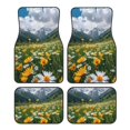 thumbnail image 1 of Disketp Mountain Daisy Meadow for Crystal Velvet Car Mats Four-Piece Set,All-Season Automotive Protection, Vehicles, Cars, Trucks, and SUVs,Anti-Slip Design, 1 of 7