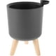 thumbnail image 1 of Maceta de autorriego para interiores, con base de madera, para vivero, flores, 1 of 6