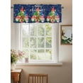 thumbnail image 2 of Merry Christmas Valances for Windows Gnome with Red Hat Winter Snowflake Navy Rod Pocket Curtains Valance Short Window Treatment Drapes for Living Room, Bedroom Bathroom 42"&nbsp;W x 12" L, 2 of 5