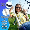 thumbnail image 2 of Sportspower Almansor Metal Swing Set with Glide Ride, Trampoline, and Lifetime Warranty on Blow Molded Slide, Great for Ages 3-8, 2 of 7