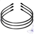 thumbnail image 2 of 3 Unids Diadema en forma de espiral unisex Deportes simples Hairhoop Invisible Headwear Antideslizante Horquilla en forma de onda para Hombre Mujer (Negro), 2 of 6