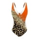 thumbnail image 2 of Gibobby Trajes de Baño Mujer Bañador Mujer Una Pieza Color Degradado Bañadores Normales Bañador Cintura Alta(Naranja,XL), 2 of 4