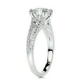 thumbnail image 2 of First Jewel Round Cut Brilliant 2 Ct Diamond Ring For Women's - Silver 14K White Gold Over Ring for Her - Wedding Ring - Solitaire with Accent Diamond Ring - Eternity Band Diamond Ring for Her, 2 of 6