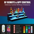 thumbnail image 2 of Garvee LED Liquor Bottle Display Shelf,3-Tier 30" LED Shelves with 16 Color,Remote & App Control for Home Commercial Bar, 2 of 8