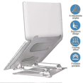 thumbnail image 2 of Soporte ajustable de aleación de aluminio para portátil, plegable y portátil, para ordenador portátil, MacBook, color negro., 2 of 5