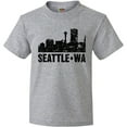 thumbnail image 3 of Inktastic Seattle Skyline Grunge Youth T-Shirt, 3 of 5