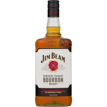 Jim Beam White Label Straight Bourbon Aged 4 YR, 1.75 L Bottle, ABV 40.0%