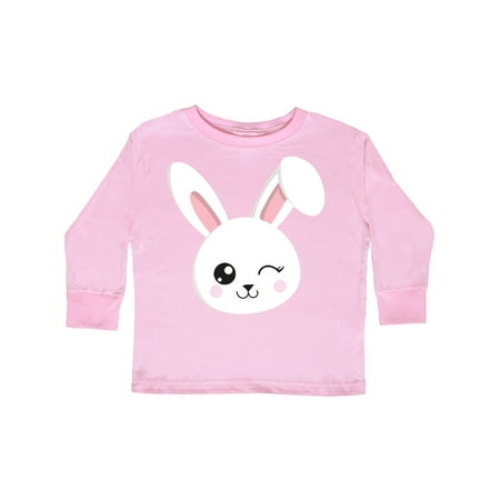 

Inktastic Cute Bunny Bunny Head White Bunny Winking Bunny Gift Toddler Boy or Toddler Girl Long Sleeve T-Shirt