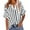 Black, variant on Women's Trendy Daily Striped Loose Comfy Blouse Tops Women's Fashion Short Sleeve V-Neck Casual Button Pocket Blouses Shirts