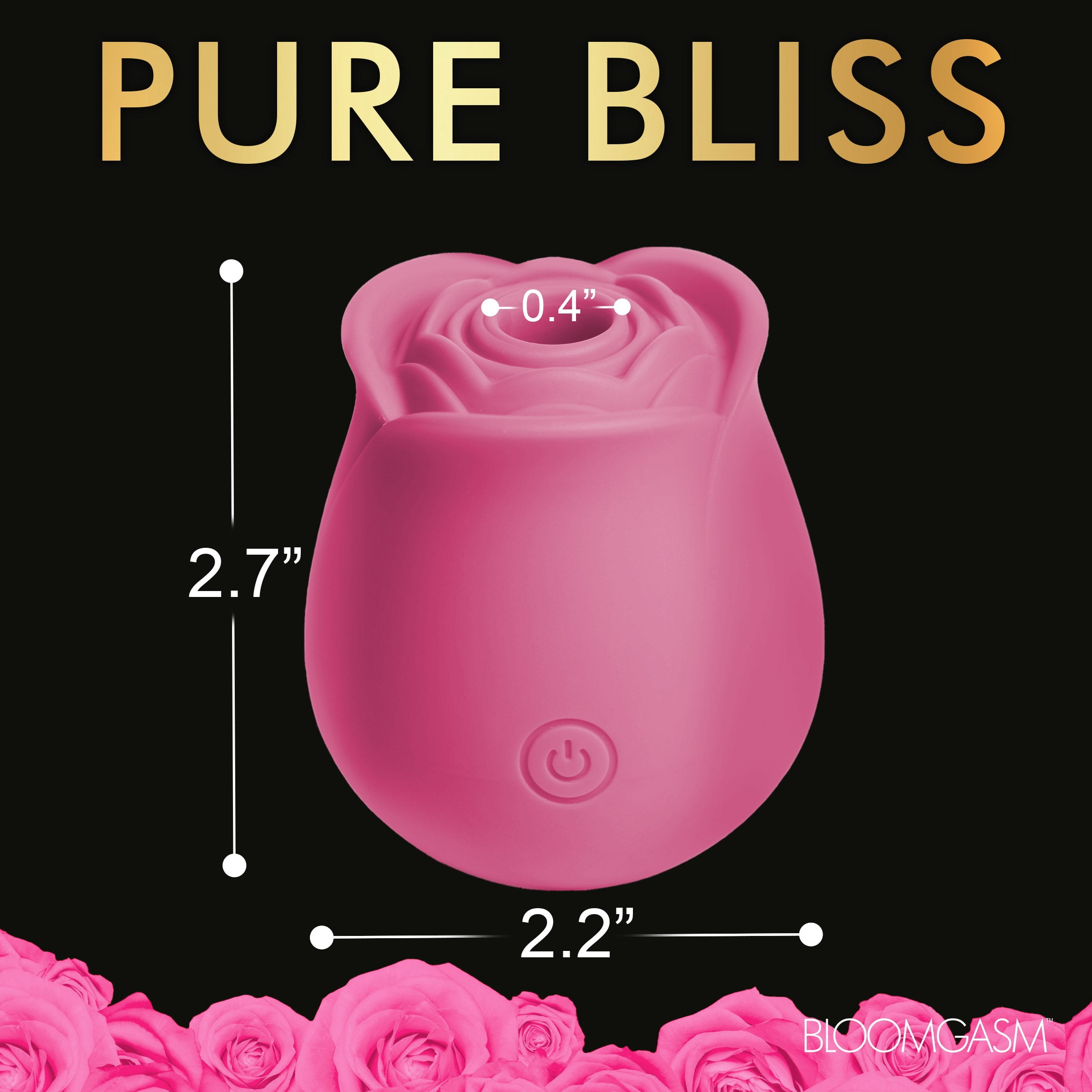 Bloomgasm The Perfect Rose Rechargeable Silicone Clitoral Vibrator, Pink
