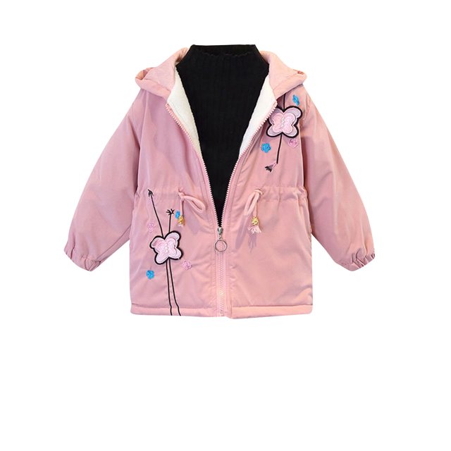 Posijego Manteau Mignon pour Bébé Fille Doublé en Polaire Veste d'Hiver Chaude avec Poches