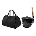 thumbnail image 3 of veasfak Ash Bucket with Shovel and Log Carrier Outside Winter Fireplace Tool Set Ash Can, 3 of 9