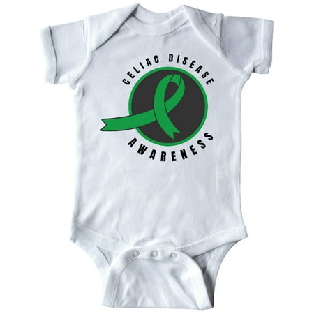 

Inktastic Celiac Disease Awareness Green Ribbon Gift Baby Boy or Baby Girl Bodysuit