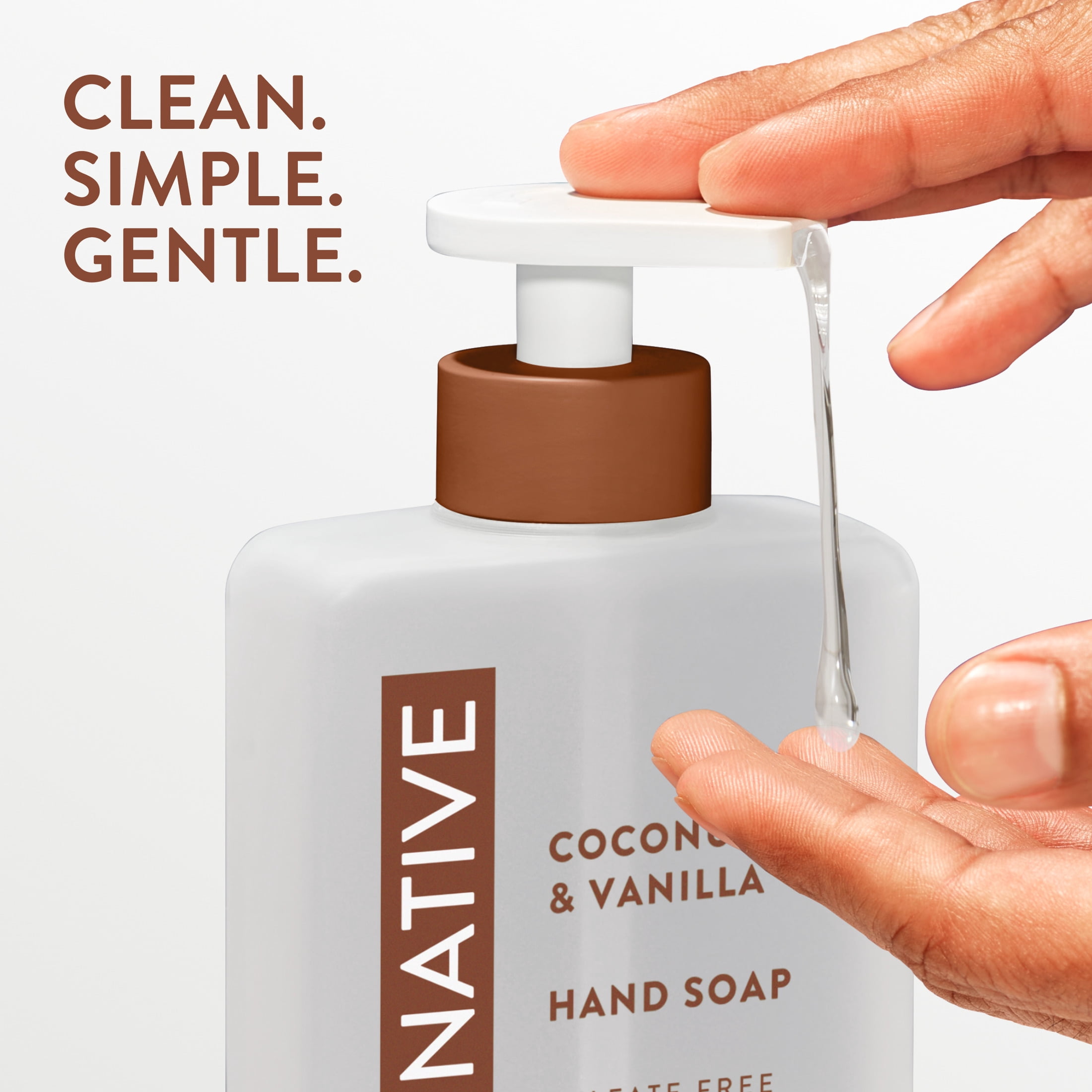 (6 pack) Native Liquid Hand Soap, Coconut & Vanilla, Non-drying, Naturally Derived Cleansers, Sulfate Free, 13 fl oz