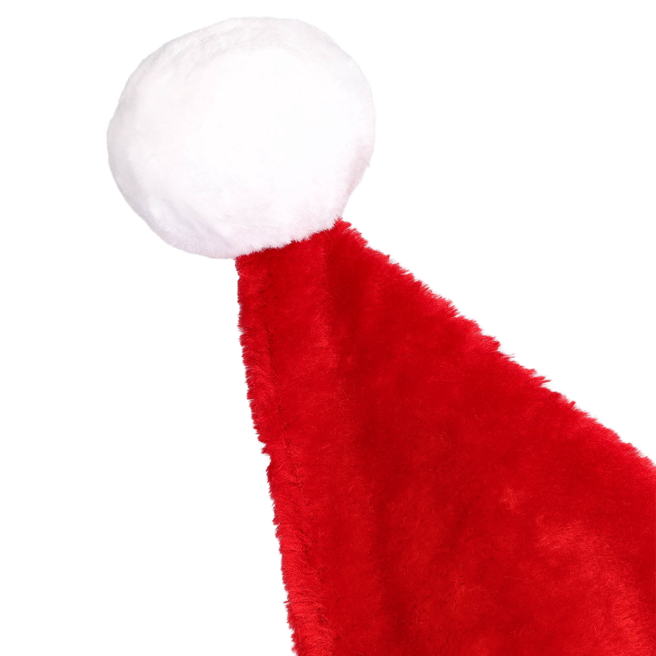 Medium Plush Santa Hat, Red and White, 16", by Holiday Time