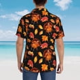thumbnail image 4 of Balery Thanksgiving Turkey 1 Camisas hawaianas de manga corta para hombre, camisas playeras de corte holgado, camisas de vacaciones con botones,Large, 4 of 7