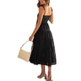 thumbnail image 5 of Coduop Womens Spaghetti Strap Sleeveless Dress Summer Dress Ruched A-Line Party, 5 of 6