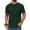 Deep Green, variant on RICHCOIN Men's T Shirts Longline Curved Drop Tail Crewneck Short Sleeve Tee Hipster Fitted Shirt