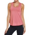 thumbnail image 2 of NMMUED Womens Workout Tops Open Back Tank Tops Criss Cross Layered Back Yoga Shirts Flowy Sleeveless Athletic Gym Clothes Loose Fit Fitness Exercise Activewear Watermelon Red XL, 2 of 6