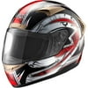 GLX DOT Tribal Full Face Motorcycle Helmet, Red, XXXL