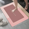 thumbnail image 4 of Bathroom Rugs and Mats Clearance Rvasteizo Bathroom Water Absorbent Floor Mats Bathroom Doorway Non Slip Foot Mats Sink Toilet Quick Drying Floor Mats, Pink, 4 of 5
