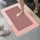 thumbnail image 4 of Alfombra absorbente de baño Diatomite Secado rápido antideslizante | Alfombra de baño moderna de goma para puerta, lavabo, inodoro | 16x24in Azul, Gris, Rosa | Fácil de limpiar, con estilo, duradero, 4 of 6