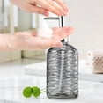thumbnail image 6 of 450ML Textured Glass Lotion Dispenser, Large 450ML Glass Lotion Dispenser, Press Cosmetic Jar, Elegant Container for Bathroom Hand Soap Kitchen Liquid Refill, 6 of 6
