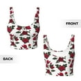 thumbnail image 5 of Haiem Rose Flowers Pattern Womens Sports Bra - U Neck Padded Low Impact Yoga Bra Workout Crop Top Gym Moisture-Wicking Workout Vest -Small, 5 of 9