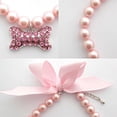 thumbnail image 4 of Collar de perlas para perros y gatos de 2 piezas con hueso de diamantes de imitación, elegante collar de boda para gatos, accesorios para niñas, gatos, cachorros y perros, 4 of 5
