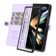 thumbnail image 2 of Decase for Samsung Z Fold 4 5G Wallet Case with Leather Wallet Card Holder Protective Slim Cover, Purple, 2 of 8