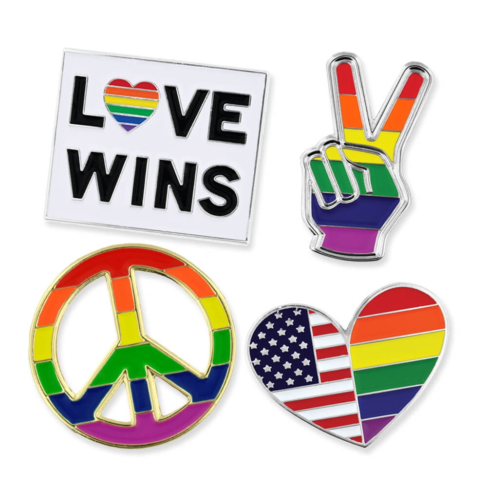 Lgbt Enamel Metal Pin Badge Rainbow Flag Lapel Pin Badges Gay Pride