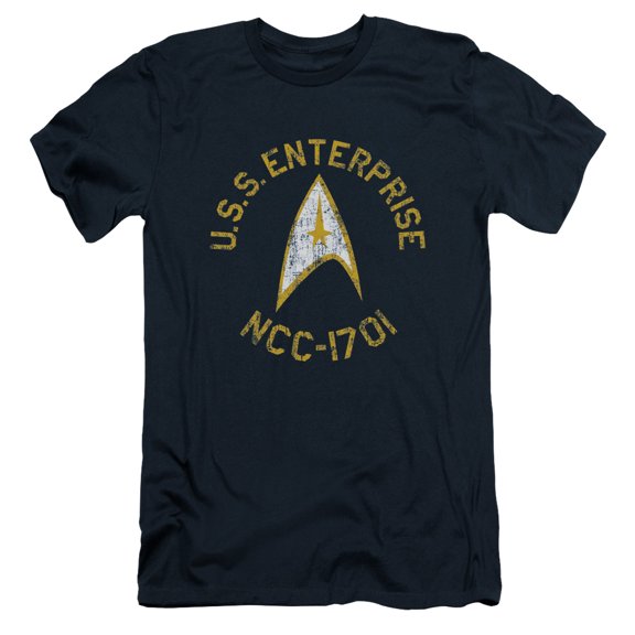 Star Trek Collegiate Adult 30/1 T-Shirt Navy