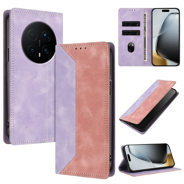 Phone Case for Honor Magic 8 FOXDOCK Premium Leather,Creative Dual-Color Cover with Card Slot,Shockproof