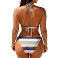 thumbnail image 5 of 2 Piece Swimsuit for Women, Swimsuit Bikini, Womens Bikini Swimsuits, Towelling Fabric Triangle Bikini Sets for Women Cheeky Low Waist Two Piece Swimsuit Halter Women Bathing Suit, Coffee S, 5 of 5