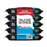 DUDE Wipes Poopsicle, Ice Pop Scented Extra Large Flushable Wipes, 48 Count, 5 Pack (240 Total)
