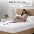 thumbnail image 6 of Regency Heights Heated Mattress Pad Twin-XL Size, Cool-to-the-Touch Fabric Electric Mattress Topper 5 Heat Settings White, 6 of 9
