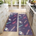 thumbnail image 4 of Kitchen Rugs Sets Of 2,Feather and Arrow Pattern Anti Fatigue Kitchen Mat Rugs Non Slip Washable,Decorative Kitchen Floor Mats for Kitchen,Sink,Laundry,17"X47", 4 of 5