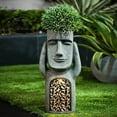 thumbnail image 5 of Clearance Sales! New! Gardening Ornaments, Aurlik Garden Look and Hear Easter Resin Ornaments Led Courtyard Home Design Easter Island Decoration, 5 of 6