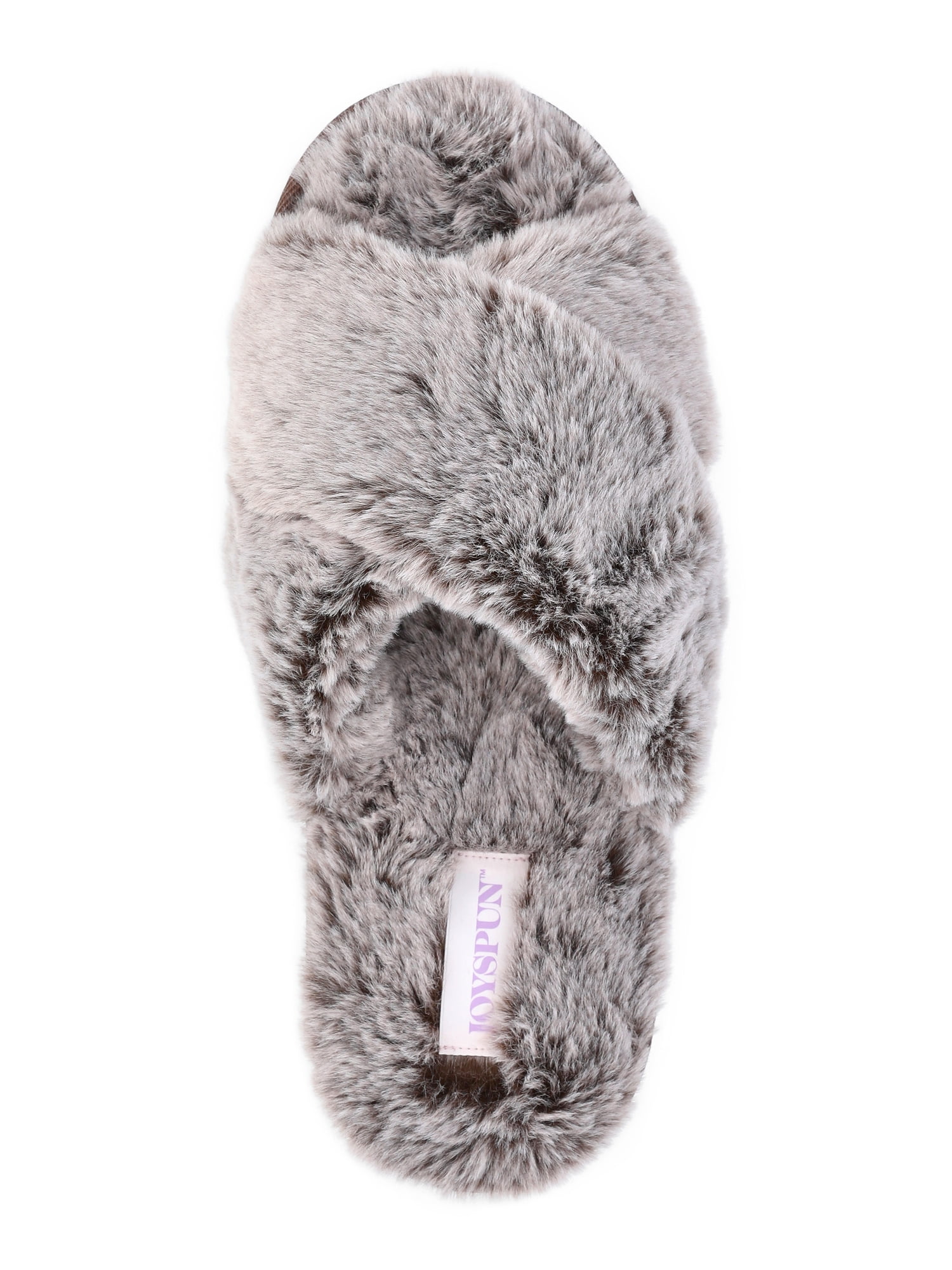 Joyspun Women's Faux Fur X-Band Slippers
