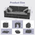 thumbnail image 4 of Modular Kids Play Couch, 12Pcs Kids Sofa for Playroom Bedroom Living Rooms Toddler Sofa for Inspiring Child Creativity, Children Creative Convertible Foam Sofa, Gray, 4 of 9