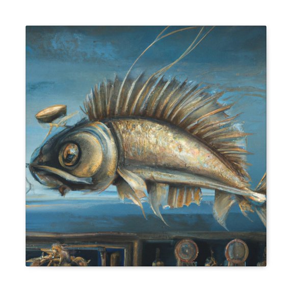 Fish Play in Rococo - Canvas